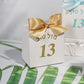 Jewish coming of age ceremony, gift box, 13 digits, 13 years old is the day of adulthood, gold foil ribbon candy box