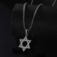 YILUOCD Star of David Protective Amulet Necklace Judaica Israel Religious Necklaces for Men Stainless Steel Supernatural Jewelry