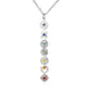 HIPEE 7 Chakra Yoga Necklace with Colorful Stone Stainless Steel Pendant for Meditation Boho Spiritual Gift