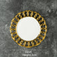 Gold Plated Hollow Out Ceramic Plate Steak Plate Dessert Snack Plate Fruit Salad Plates Service Plates Restaurant Tableware