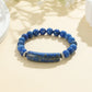 1pc Healing Handmade Stone Bracelet Turquoise Natural Malachite Gemstone Crystal Rough Bracelet Body Energy Yoga
