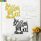 "Be Still and Know I Am God" Metal Wall Art, Psalm 46:10 Bible Verse, Religious Decor for Church Office, Gold White Black, Chris