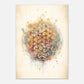 Boho Flower of Life Meditation Poster Positive Energy Sacred Geometry Canvas Painting Spiritual Wall Art Living Room Home Decor