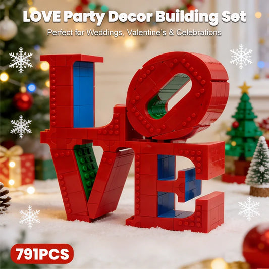 New 791pcs MOC 3D Love Building Blocks Model Building Blocks Romantic Creative Arts And Craft Toys Adult Birthday Christmas Gift