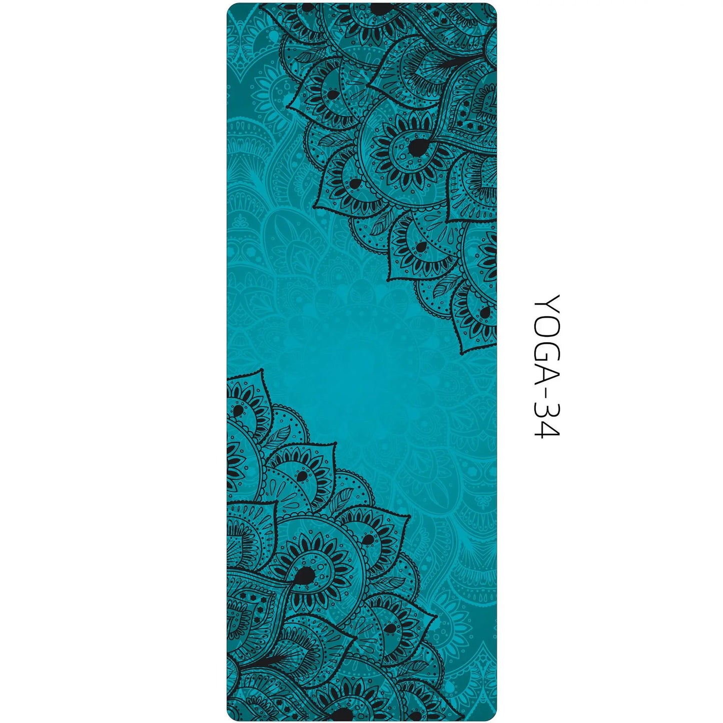 Zen Rhyme 1mm Natural Rubber Suede Yoga Mat Foldable Portable Anti-Slip Drape Gym Meditation Fitness Workout Gymnastics