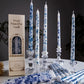 2pcs/set Scented Candles Chinese Hand-painted Blue And White Porcelain Long Candle Soy Wax Candles Party Wedding Home Decor