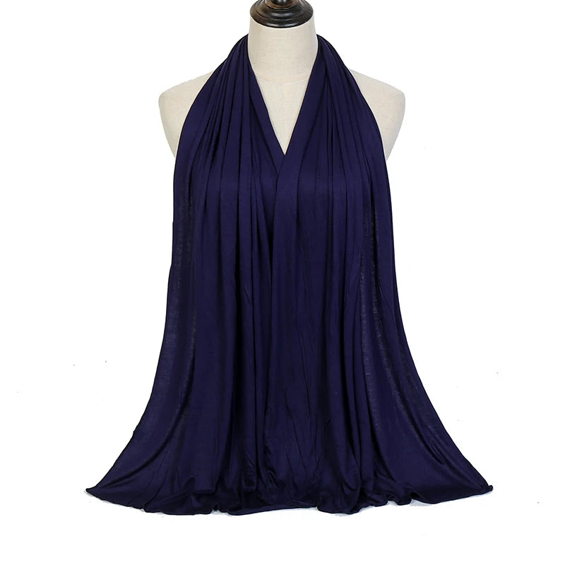 Premium Modal Cotton Jersey Hijab Scarf Muslim Long Shawl Women Plain Soft Turban Tie Head Wraps Africa Female Headband 170x60cm