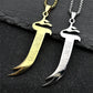Ali Zulfiqar Sword Imam Pendant Necklace Women Men Stainless Steel Gold Color Muslim Male Islamic Faith Chain Jewelry Amulet