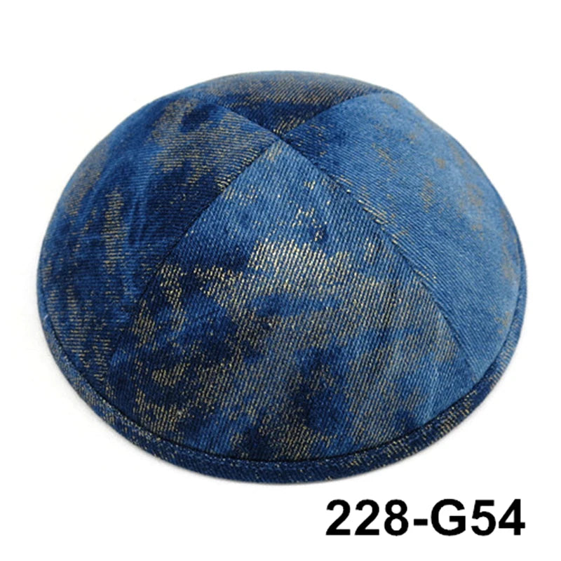 GIU 19cm Jewish Jean Denim Kippo Hats Caps Skullies Beaniest Kipa Yarmulke Kippah Dome For Wedding And Events