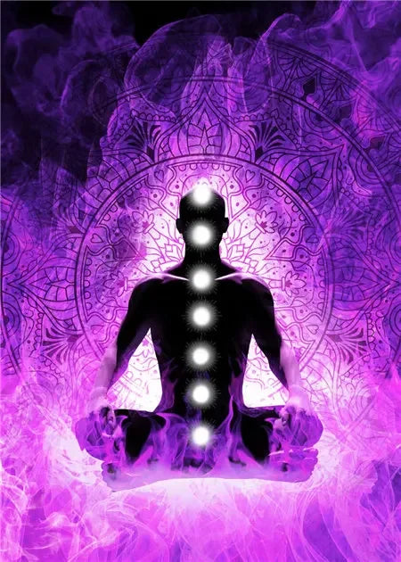 Indian Buddha Statue Meditation Chakra Mandala Print Art Canvas Poster for Living Room Decoration Home Wall Decor Picture