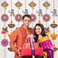 Happy Diwali Hanging Decoration Supplies Indian Festival of Lights Hanging Banner Deepavali Suture Paper Circle Garland Diwali
