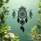 Bohemian Metal Wall Art Moon Mandala Wrought Iron Hanging Decor for Living Room