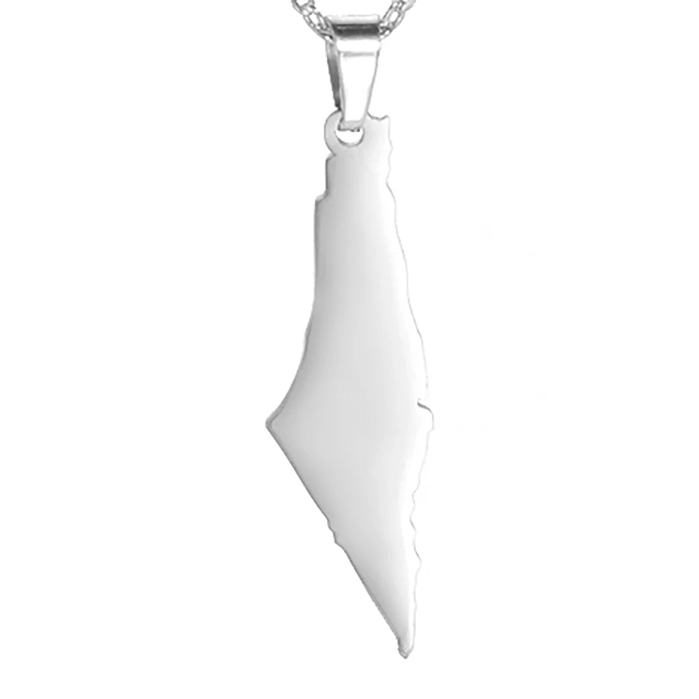 Teamer Stainless Steel Jewish Star of David Israel Map Hebrew Letter Charm Pendant for Jewelry Making Necklace DIY Wholesale