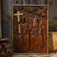 Religious Holy Statues Trinity Wood Wall Decor, Catholic Mural,Family Home Decor