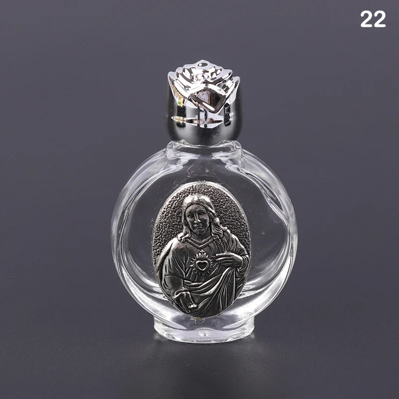 Empty Holy Water Jesus Bottle Religious Bottle Christian Baptism Supplies Refillable Portable Cosmetic Packaging Empty Bottle