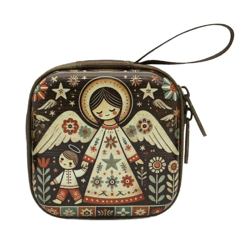 Catholic Rosary Religious Jewelry Storage Box Coin Purse Rosary Prayer Bag