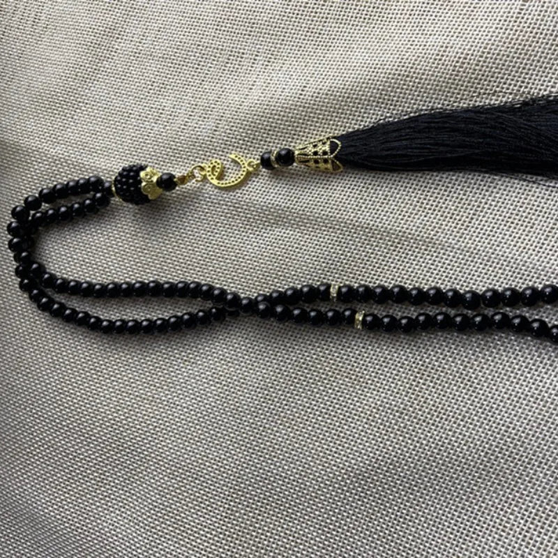 6mm 99pcs Glass Pearls Tassel Turkish Style Muslim Rosary Islamic Prayer Beads Bracelet For Women Jewelry Accessories Gifts New