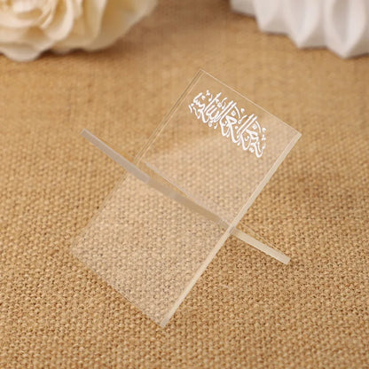 5Pcs Ramadan Acrylic Date Stands Eid Al-Adha Food Dessert Mini Tray Holder Muslim Islamic Party Home Table Decoration Supplies