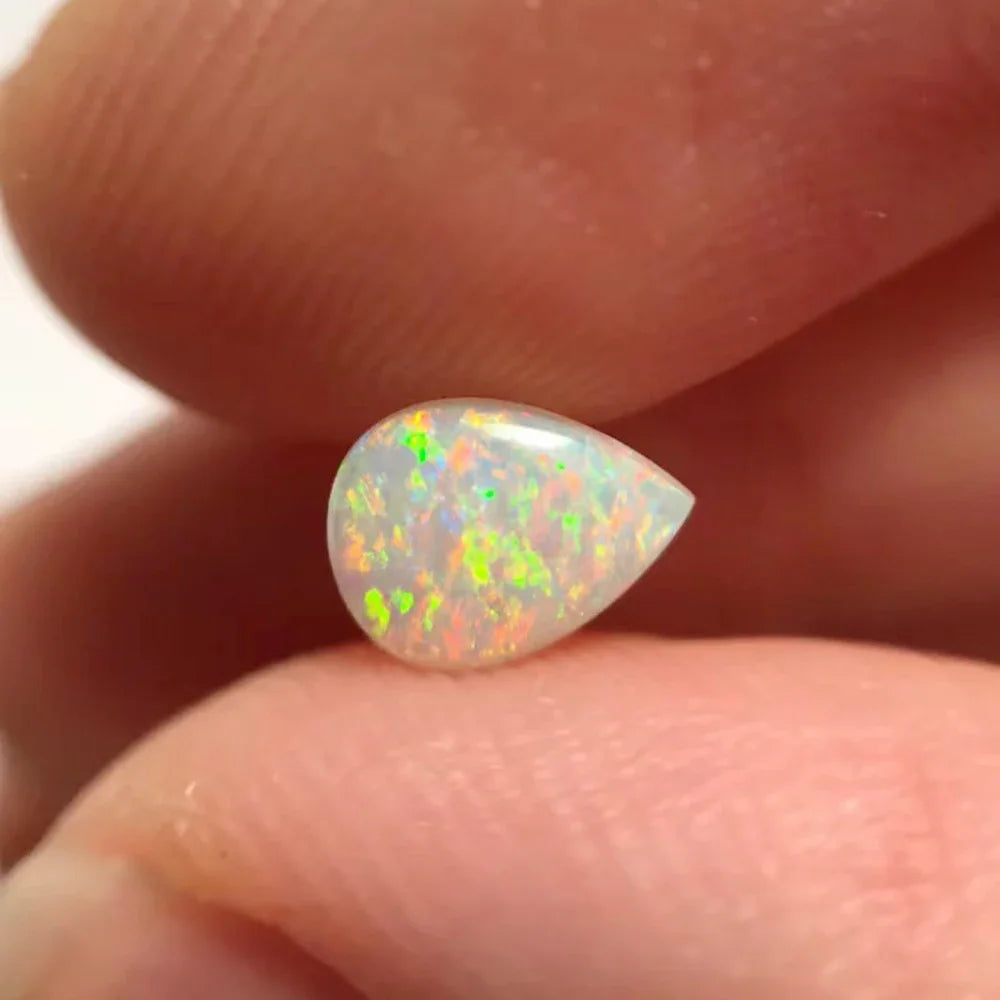 Synthesis Opal Cabochons Loose Gemstone Oval Fire Color Ring Face Flat Colorful Gemstone Cabochons Ring Setting DIY Jewelry