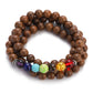 Multilayer Wood Beads Buddha Lotus OM Bracelet Tibetan Buddhist Mala Charm Rosary Bracelet Yoga Wooden For Women Men Jewelry