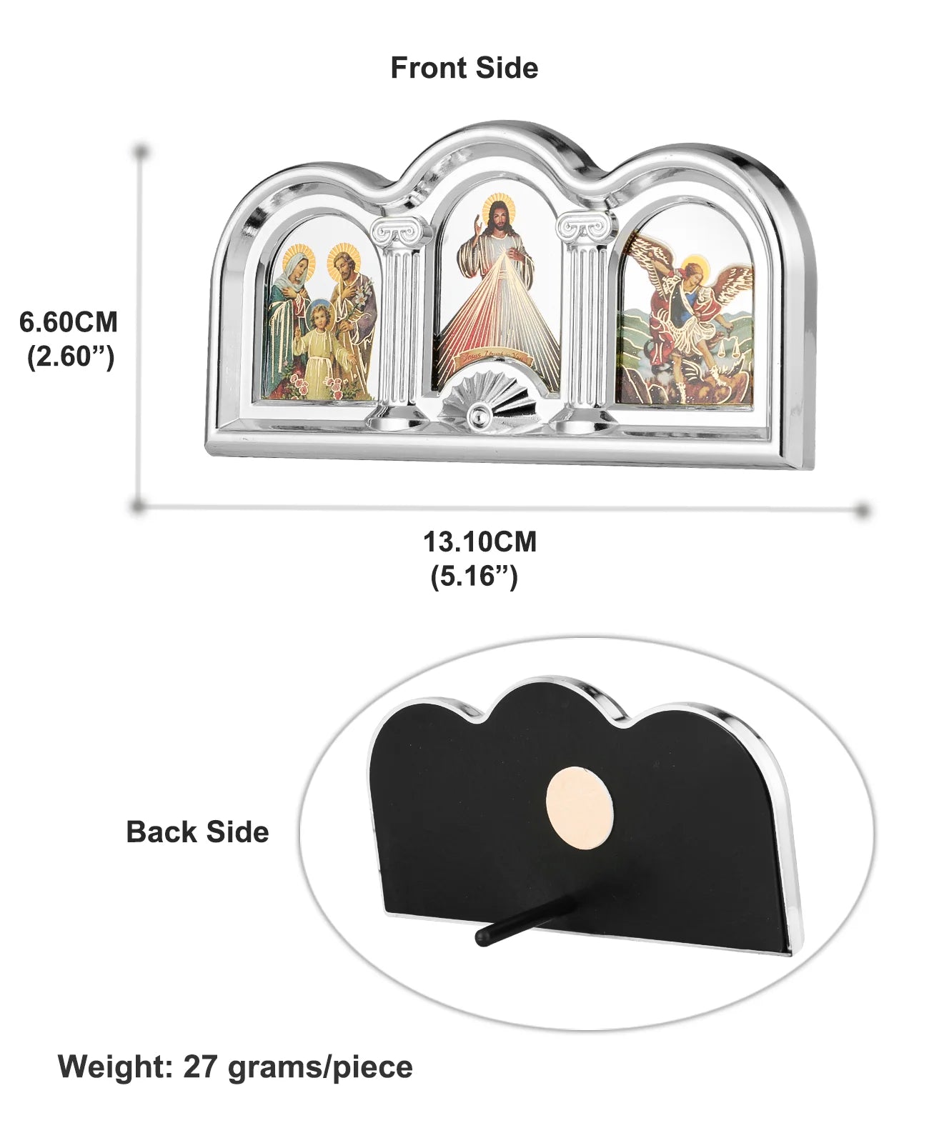 Catholic Divine Mercy Jesus Christ Image Frame Holy Family St. Michael Triptych Icons Sticker Tabletop Prayer Home Church Decor