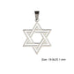 EUEAVAN 1pc Jewish Star of David Hexagram Pendant Stainless Steel Amulet Charms for Jewelry Making Necklace Supplies