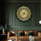 Mystic Om Mandala Gilded Metal Wall Sculpture | Lounge & Yoga Chamber Decor | Halloween & Christmas Gift