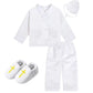 Baby Boys Baptism Outfits Infant Wedding Birthday Party White Cartoon Dove Newborn Formal Gentleman Suits Christening Clothes