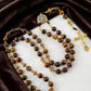 2026 new 1PCS handmade combination multi-color retro natural stone religious cross necklace jewelry suitable for various occasio