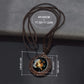 12 Zodiac Signs Rope Chain Necklace Aries Taurus Gemini Cancer Leo Virgo Libra Scorpio Constellation Necklace Wooden Pendant
