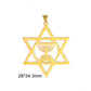 EUEAVAN 1pc Jewish Star of David Hexagram Pendant Stainless Steel Amulet Charms for Jewelry Making Necklace Supplies