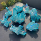 Sky Blue Quartz Natural Stones Electroplating Titanium Crystal Cluster Stone Specimens Cured Coating Healing Crystals Home Decor