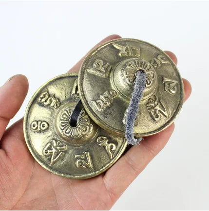 Handmade Tibetan Singing Bowl Set for Meditation Brass Chime Bells Yoga Mindfulness Healing Sound Therapy Zen Gongfu Tea Ceremon