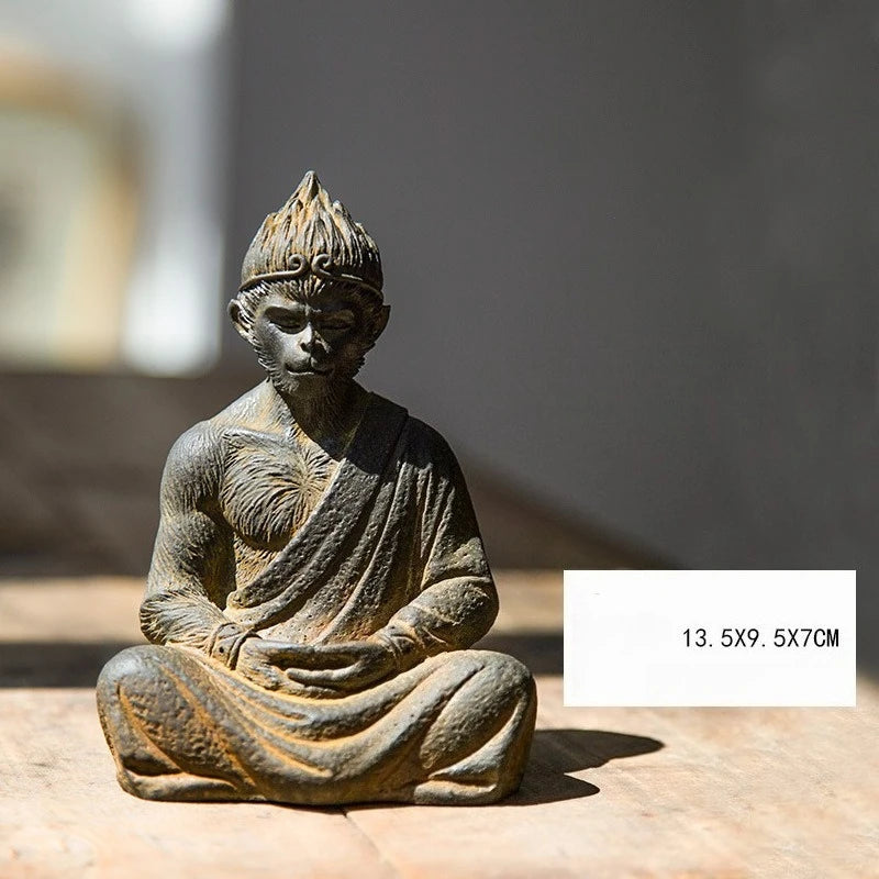 Sun Wukong Monkey New Chinese Fighting Saint Buddha Qitian Great Saint Desktop Cast Iron Ornament Home Tea Pet