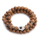 Multilayer Wood Beads Buddha Lotus OM Bracelet Tibetan Buddhist Mala Charm Rosary Bracelet Yoga Wooden For Women Men Jewelry