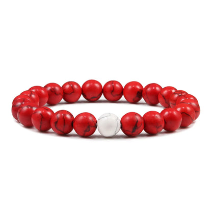 6/8/10MM Natural Stone Bracelet Red Pine Stone Prayer Beaded Bracelet Rosary Meditation Bracelets Men Women Yoga Jewelry Pulsera