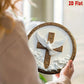 Christian Metal Wall Art 8 Inch Round Spiritual Dove Cross Plaque Religious Home Decor Gold Church Gift with Hanging Hardware