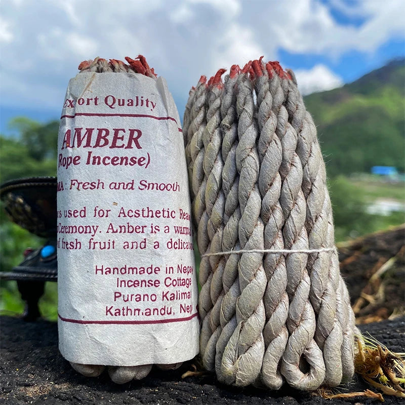 40pcs Handmade Traditional Nepal Rope Incense White Sage Cedar Aromatherapy Burning Rope Fragrance Yoga Meditation Sandalwood