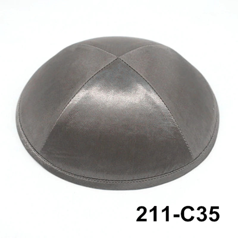 GIU 19cm Satin Jewish Hats Caps Skullies Beanies Kippot Yarmulke Kippah Dome Kipa For Wedding And Events