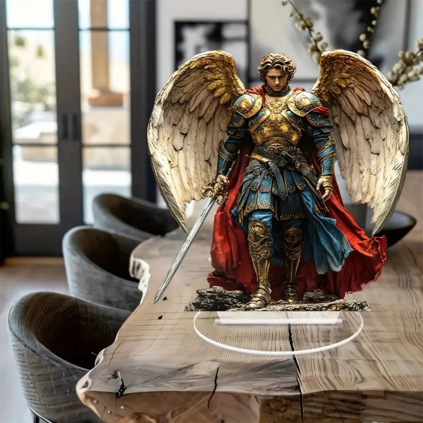 Archangel Michael 2D Flat Acrylic Plaque,Home,Office,Cafe,room,Studio,display Case,Tabletop Ornament Decor Sign Gift Kit