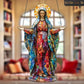 2D Sacred Acrylic Sun Catcher Virgin Mary Hanging Decoration Religious Christmas Ornament Light Collector for Living Room Church