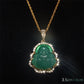 Classic Religious Emerald Green Imitation Jade Jesus Statue Pendant Necklace Men Women Christian Prayer Amulet Jewelry