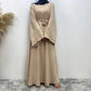 New Muslim fashion Abaya women's dress sold in Dubai in the Middle East Arab net color Islamic dress robe lace long dress