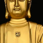 Feng Shui Copper Shakyamuni Buddha Ornaments Sitting Lotus Flower Home Hall for The Statues