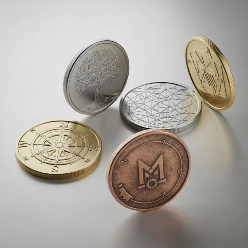 Custom Metal Coins Personalized 3D Metal Zinc Alloy Challenge Coins Diy Gold Silver Souvenir Coins Custom Commemorative Coins
