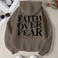 Faith over fear Christian Hoodie Christian hoodie Jesus hoodie Fashion hoodie Bible Verse Men and women can be aesthetic 2024