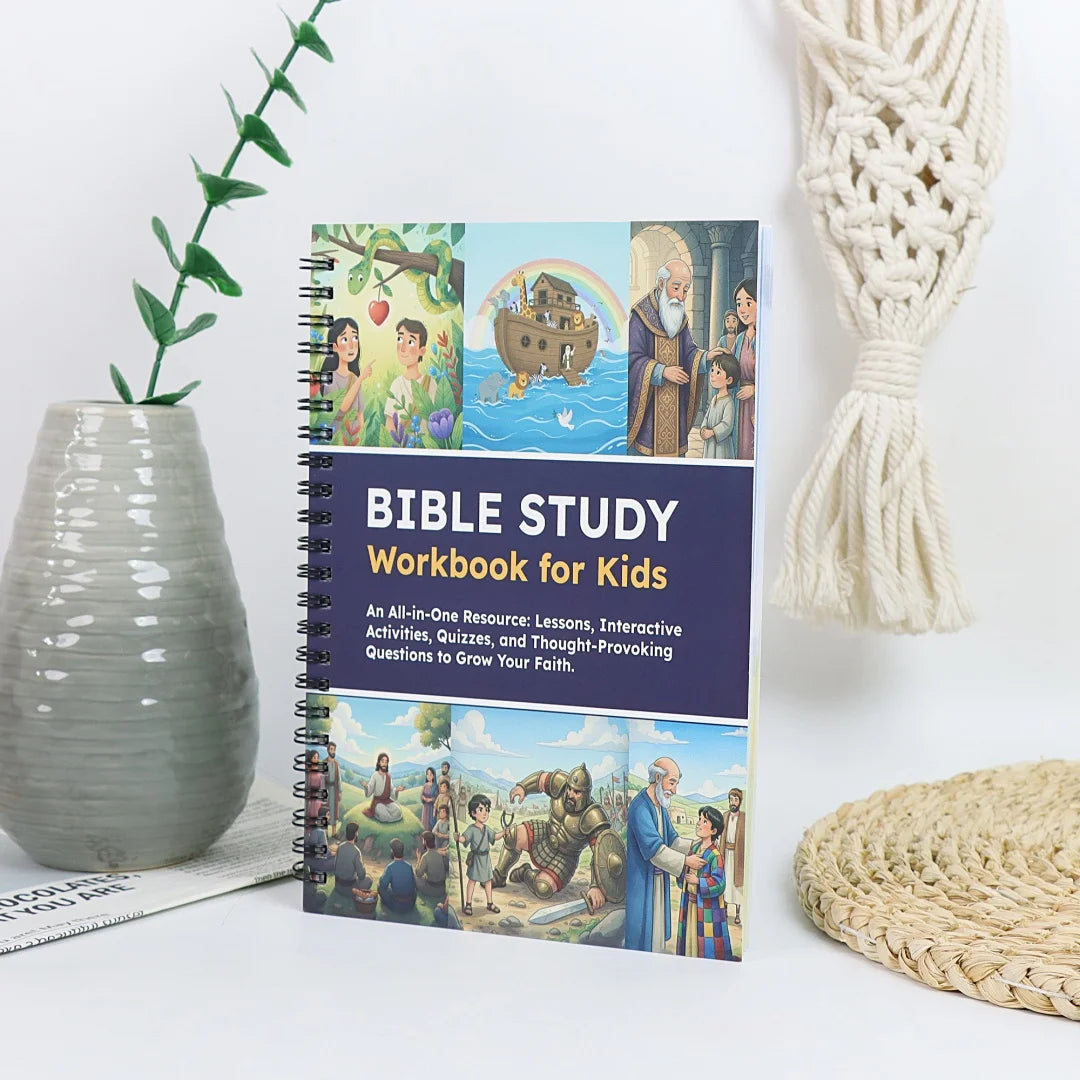 Bible Study Workbook for Kids Notbook: Lessons , Activities, Quizzes, and Questions to Deepen Your Faith (Spiral Bound) NotBook