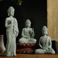 1Pcs Mini Buddhism Figurine Desk Decor Zen Statue Green Sandstone Thailand Ornament Buddha Garden Statue Fish Tank Decor〔Nest〕