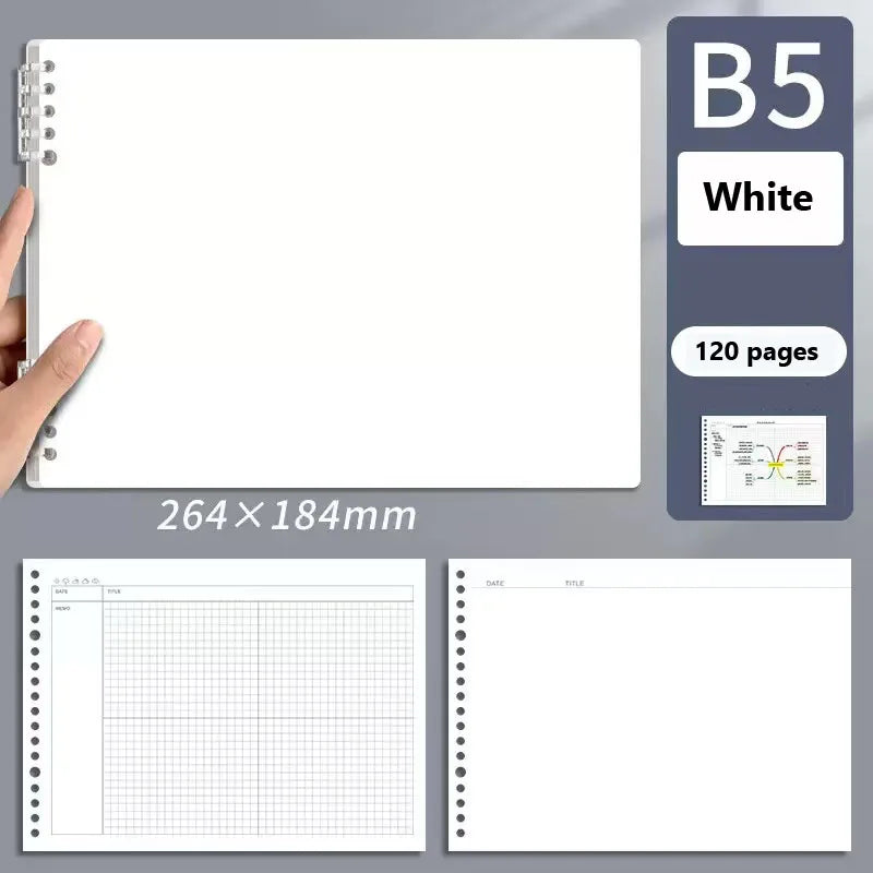 120 Pages B5 Mind Map Notepad Grid Diary Loose Leaf Office Planner Notebook Sketchbook Notebooks Writing Pads School Supplies