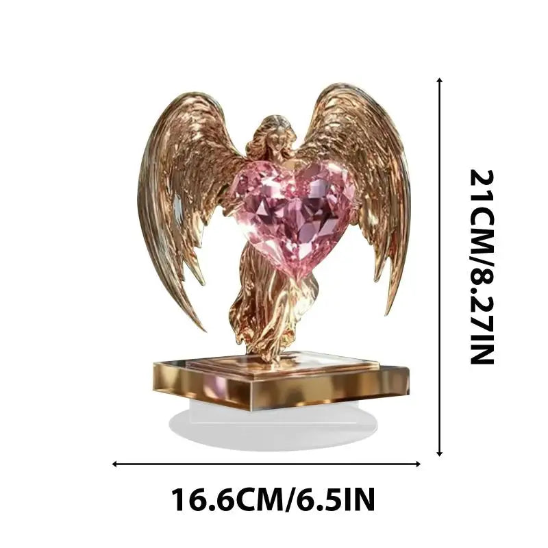 Radiant Praying Angel Statue  A Calming And Warm Desktop Decoration The Perfect Gift For Your Home Office Or Cafe Decor